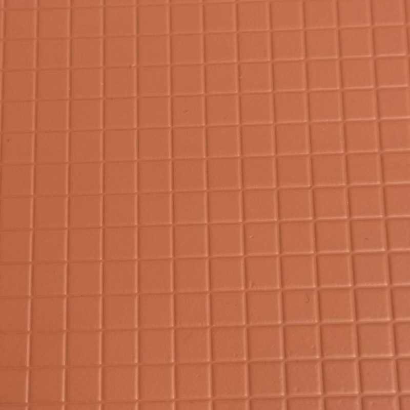 Terracotta Tile Sheet Embossed Moulded Plastic Dolls House 1:24 1/2in Scale