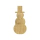 10cm DIY Snowman Wooden Ornament Christmas Shape Craft Blank Unfinished Piece Home Decor Gift Creative Blank Free Standing Decoration