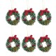 6 Christmas Wreaths Dollhouse Holiday Decoration for Crafting Card Model Making