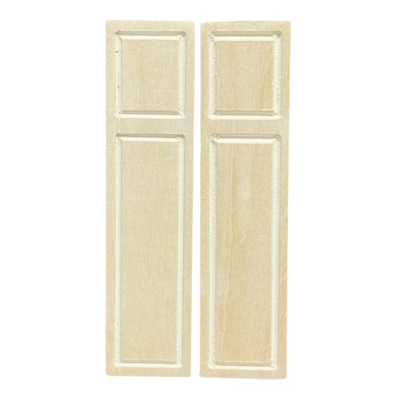 4 Panel Shutters Decorative Balsa Wood Dolls House Miniature Window Accessory