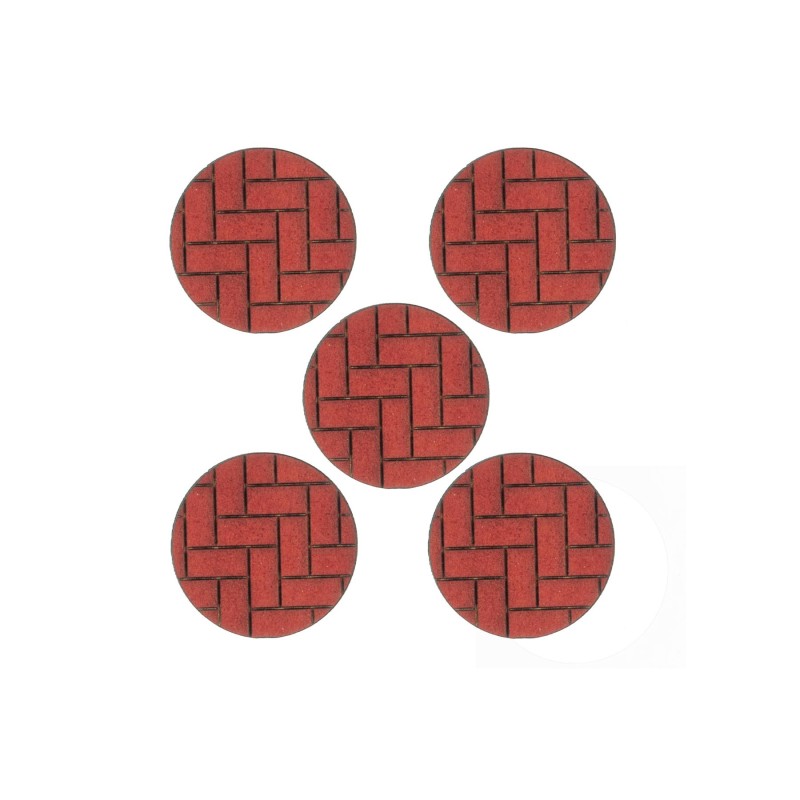 Red Brick Stepping Stones Paver Path MD Wooden Dolls House Miniature 1:12 Scale