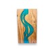 Dolls House River Table Solid Ash Wood Custom Turquoise Resin Dining Furniture