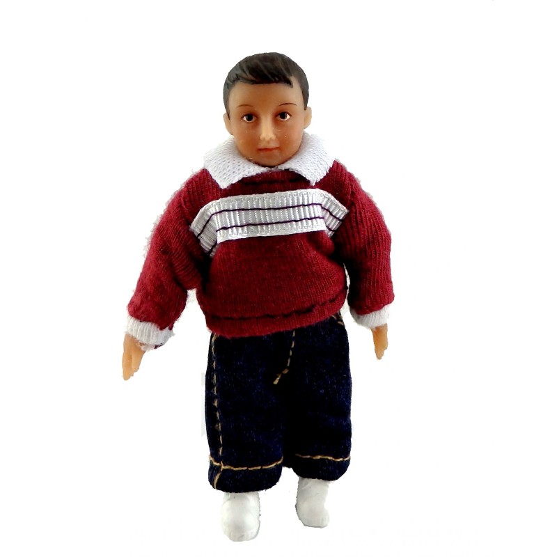 Little Boy Merry Meeting Andy Modern People Dolls House Miniature 1:12 Scale