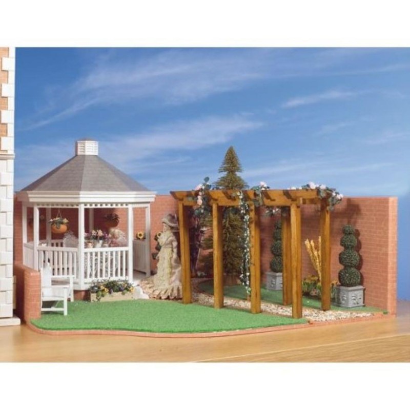 Garden and Pergola Dolls House Emporium Flat Pack Kit Unpainted 1:12 Scale