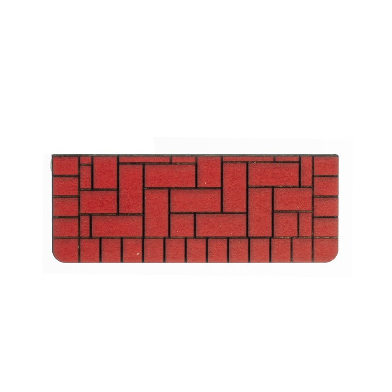 Red Brick Front Door Step Small Rectangular Dolls House Miniature 1:12 Scale