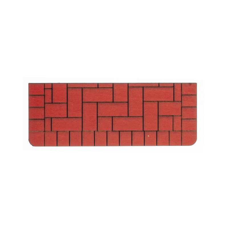 Red Brick Front Door Step Medium Rectangular Dolls House Miniature 1:12 Scale