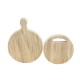 Chopping Board & Round Serving Platter Oak Dolls House Kitchen Dining Accessory