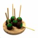 Dolls House Chocolate Covered Apples on Board Halloween Candy Sweet Treat 1:12