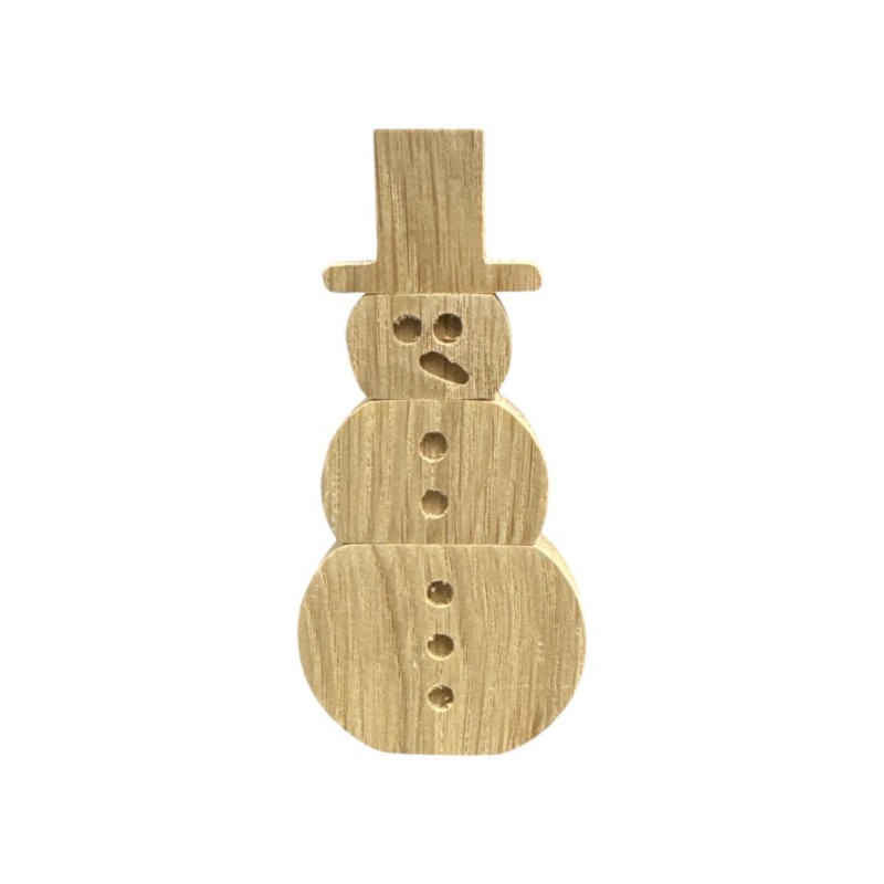 10cm DIY Snowman Wooden Ornament Christmas Shape Craft Blank Unfinished Piece Home Decor Gift Creative Blank Free Standing Decoration