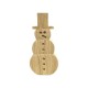 10cm DIY Snowman Wooden Ornament Christmas Shape Craft Blank Unfinished Piece Home Decor Gift Creative Blank Free Standing Decoration