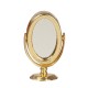 Dolls House Swivel Mirror on Stand Small Gold Shaving Make Up Cosmetic Accessory