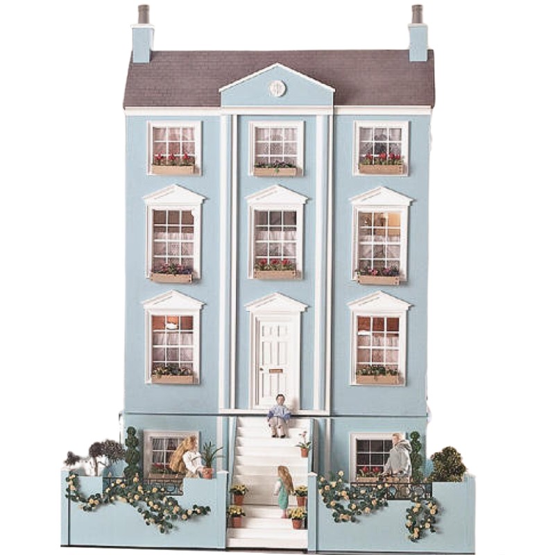 The Classical House & Basement Dolls House Emporium Unpainted Flat Pack Kit 1:12