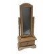 Dolls House Unfinished Cheval Mirror Free Standing Bare Wood Bedroom Furniture