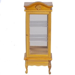 Dollhouse miniature handcrafted style display cabinet with glass doors and background mirror hotsell 1:12 scale