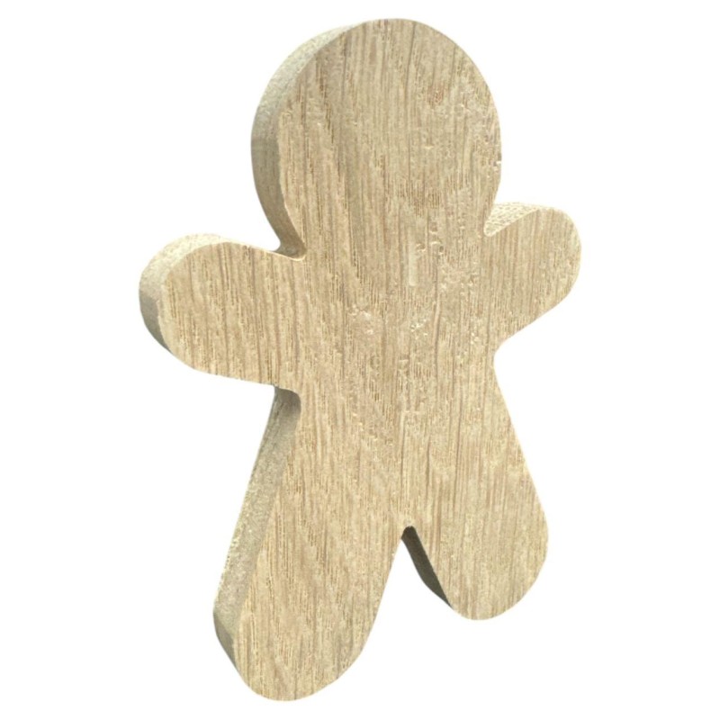 12cm DIY Gingerbread Man Wooden Shape Christmas Ornament Craft Blank Unfinished Piece Home Decor Decoration Gift Creative Blank