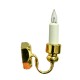 Single Candle Wall Lamp Sconce Gold 12V Electric Dolls House Miniature 1:12