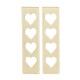 4 Heart Window Shutters 2 Pairs Unfinished Balsa Wood Dolls House Miniature 1:12