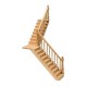 Dolls House Straight or Angled Staircase & Landing Kit Miniature DIY Wood Stairs