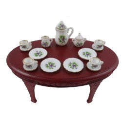 Doll House Ceramic Teapot Vase with Flower Pattern | Miniature Pottery  Tableware | Dollhouse Porcelain Tea Pot (1 Piece / 35mm x 29mm)