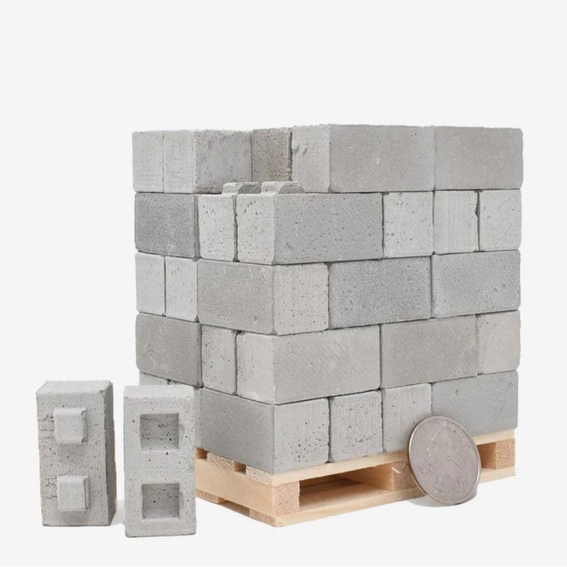 Dolls House Construct-a-Block 50 Concrete Blocks on Pallet Building Component