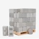 Dolls House Construct-a-Block 50 Concrete Blocks on Pallet Building Component