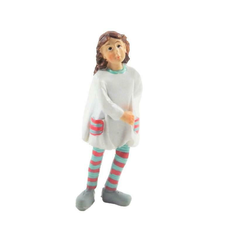 Little Girl in Striped Tights Modern Resin Figure Dolls House People