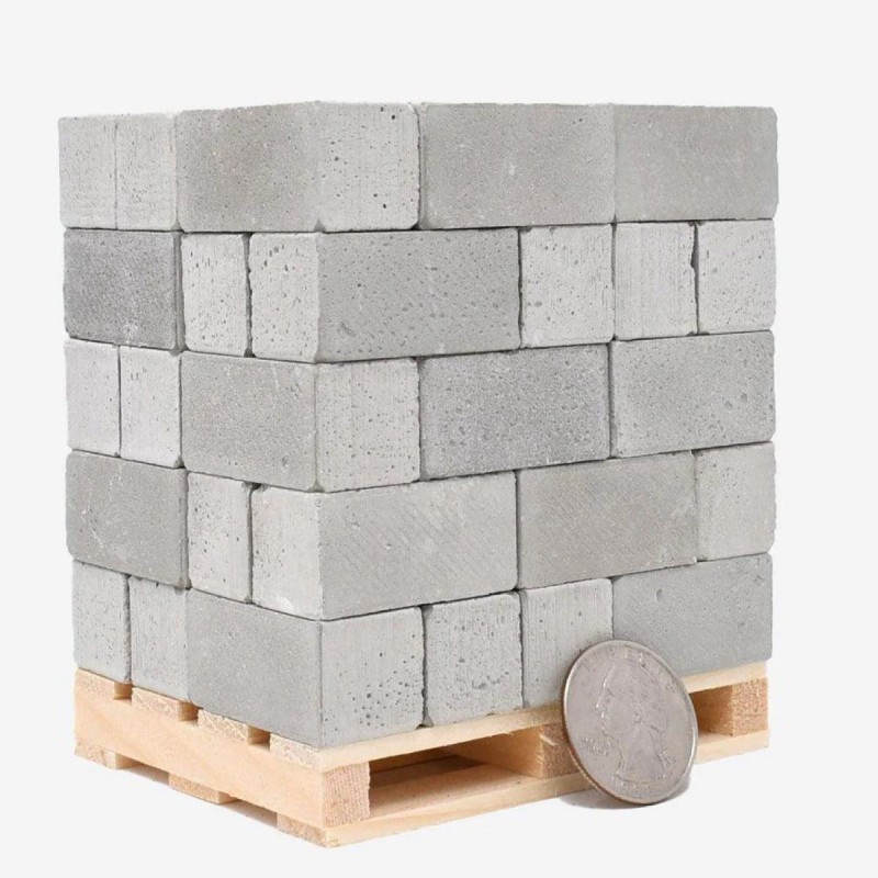 Dolls House Construct-a-Block 50 Concrete Blocks on Pallet Building Component