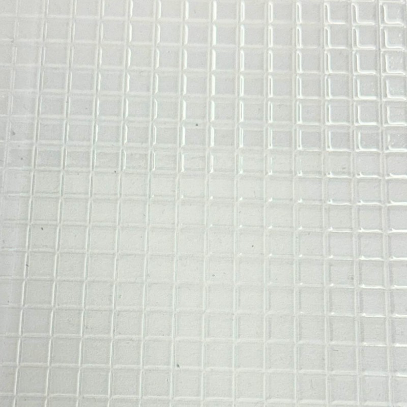 Transparent Tile Sheet Embossed Clear Plastic Dolls House 1:24 1/2in Scale