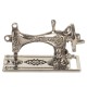 Dolls House Sewing Machine Silver Table Top Old Fashioned Hand Crank Accessory