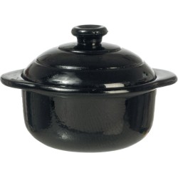 Dollhouse Miniature Cooking Pan / Casserole Dish / Oven Dish in Black –  Paris Miniatures