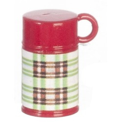 aladdin, Dining, Vintage Aladdin Thermos Red Tartan Plaid One Pint Lamp  Logo Cup Lid Tall