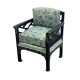 Dolls House Chinese Black Blue Armchair Hand Painted JBM Living Room Furniture