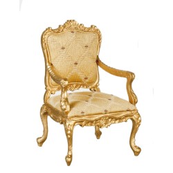 Walnut Louis XV Parlor Chair 1:12 Scale