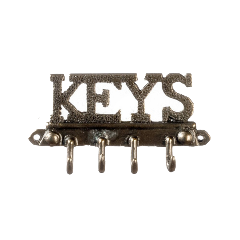 Key Rack Antique Brass Wall Hall Kitchen Accessory | Melody Jane